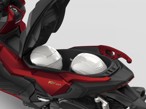 Hộc đựng đồ dưới yên lớn (48 lít) với chốt giữ yên tích hợp đèn chiếu sáng